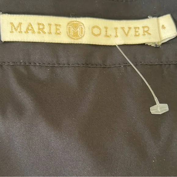 NEW Marie Oliver Filly Organza Mini Skirt in Inky Metallic Plaid Print - 4